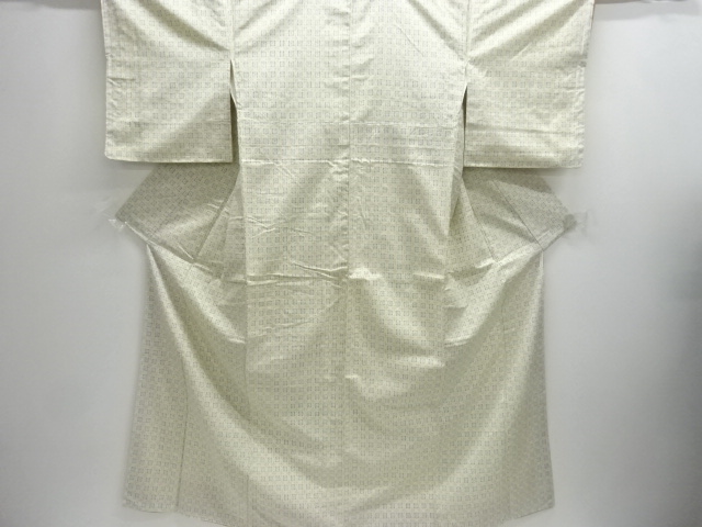 JAPANESE KIMONO / TSUMUGI / WOVEN ABSTRACT PATTERN 